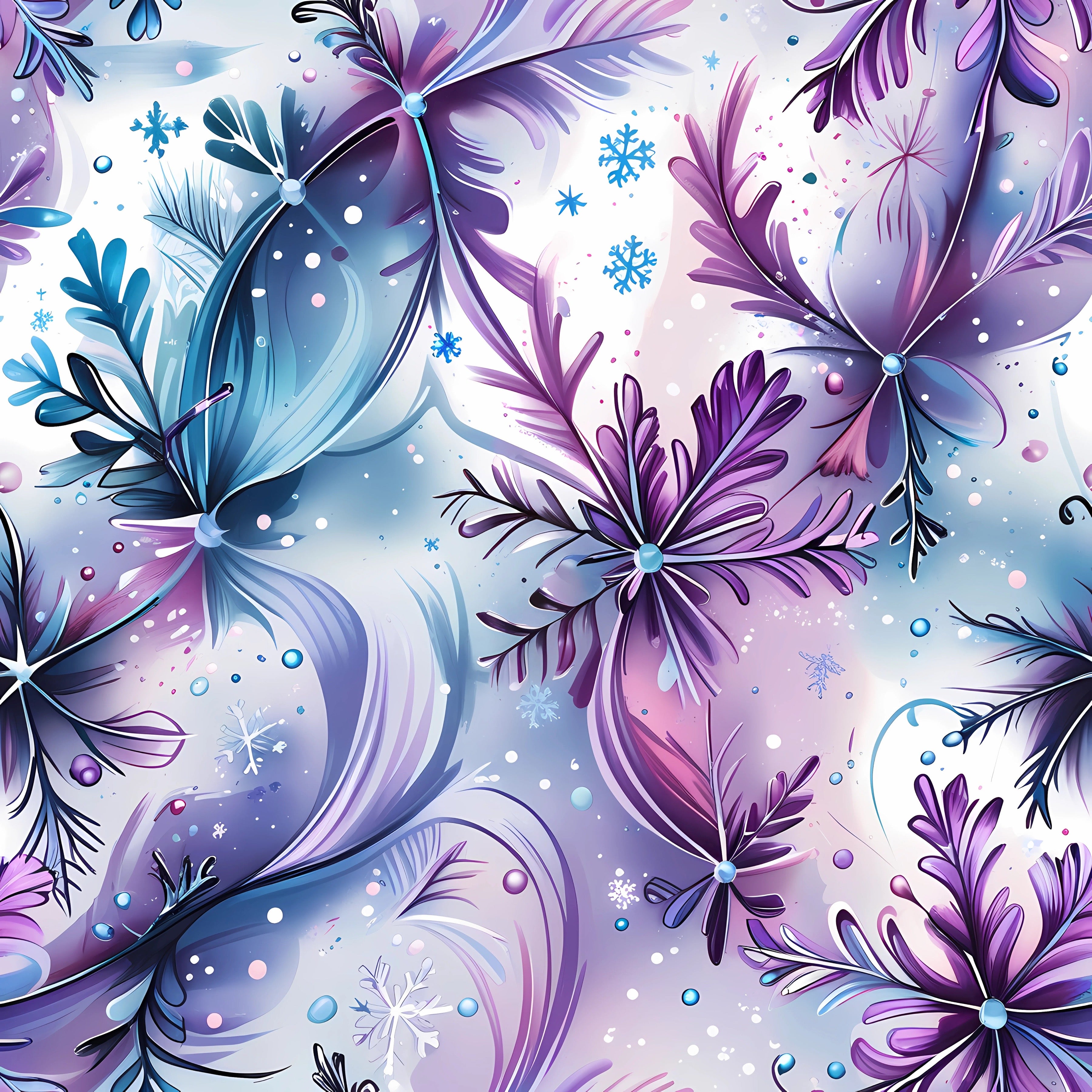 Lila Winter Flocken Neue Vorbestellung